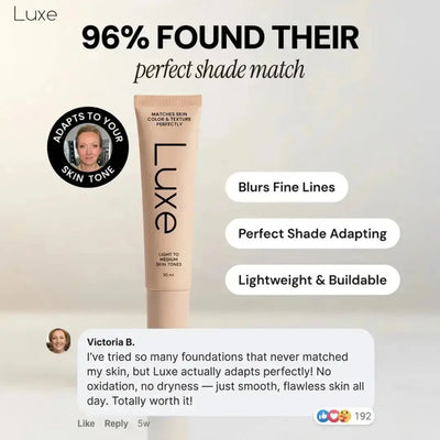 Luxe Foundation | Built For Uneven Redness & Skin Tone Luxe Research US