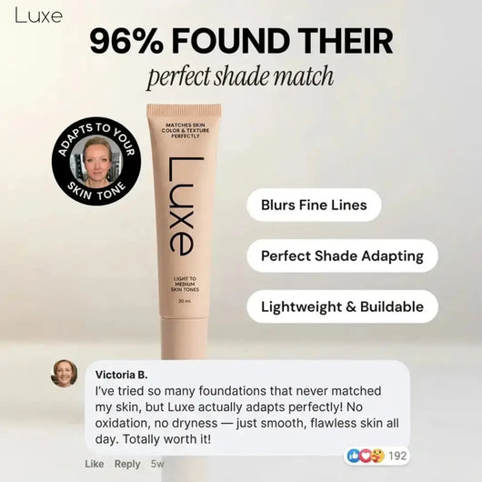 Luxe Foundation | Built For Fine Lines & Mature Skin Texture Luxe Research US